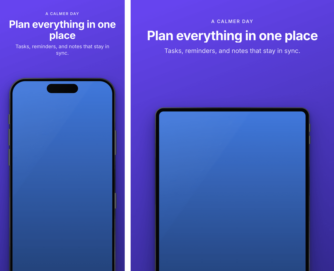The iPhone body in portrait, on a plain demo app